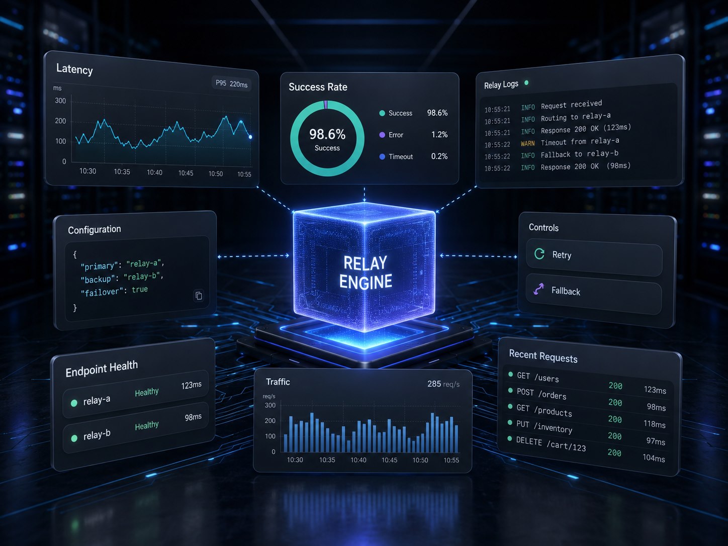 API 中转状态监控、重试与备用线路