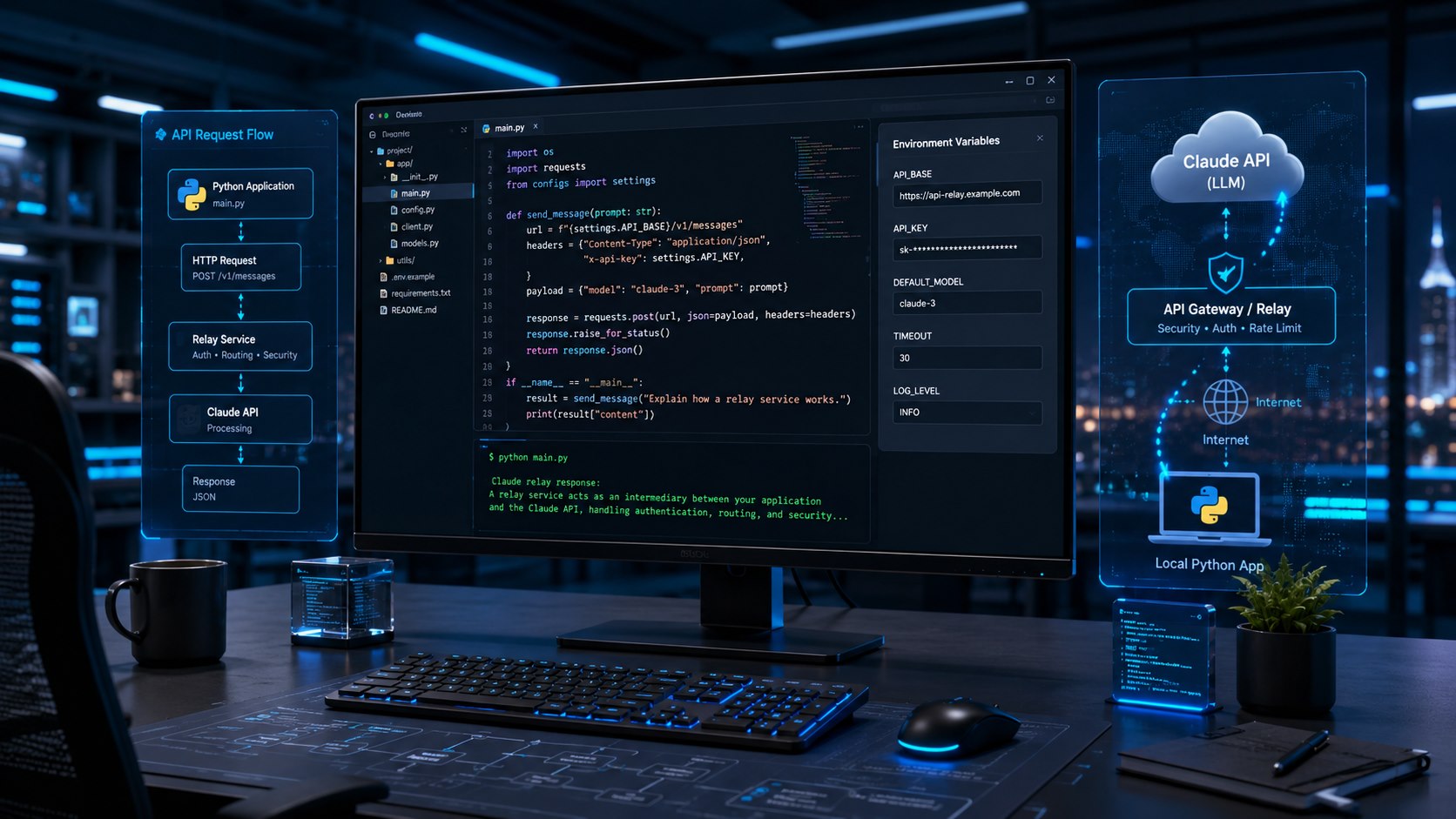 Claude中轉站接入 Python 項目完整指南：從環境變量到生產部署