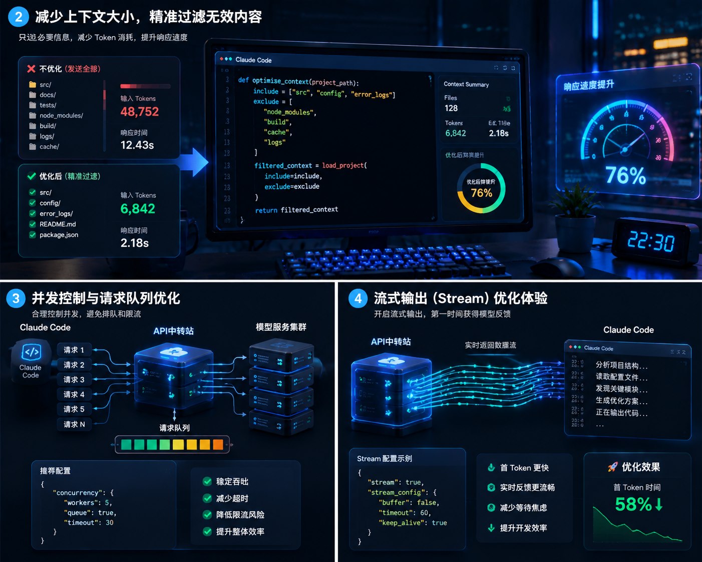 上下文、并发与流式输出优化场景