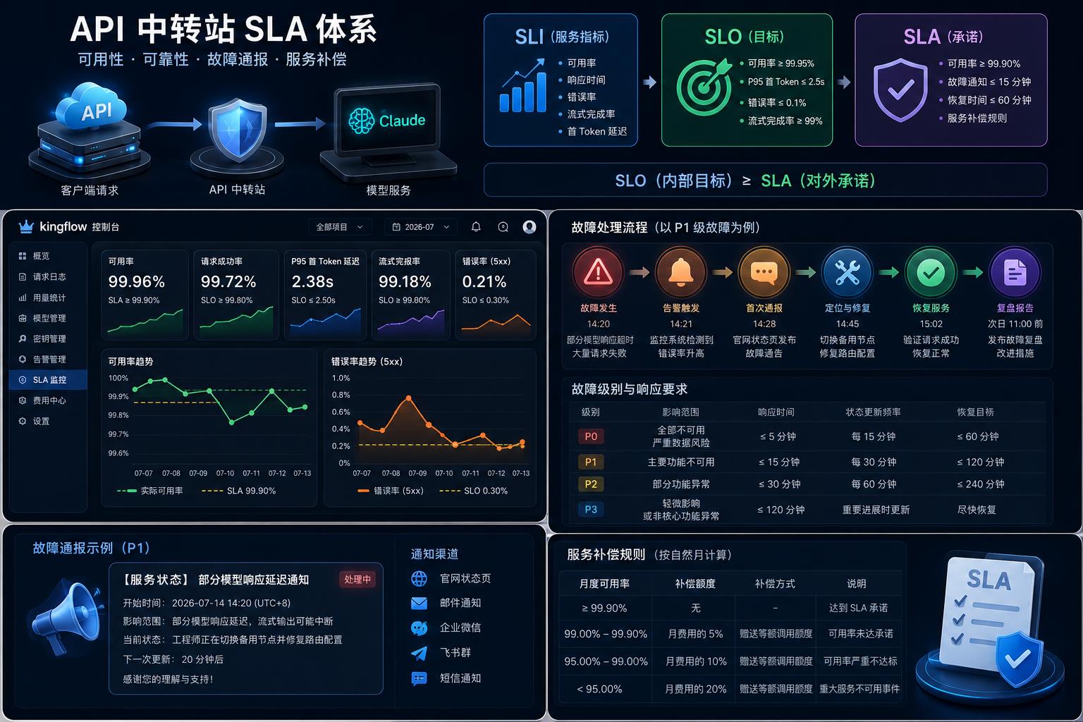 API中轉(zhuǎn)站如何建立 SLA 體系？可用率、故障通報與服務(wù)補償實踐