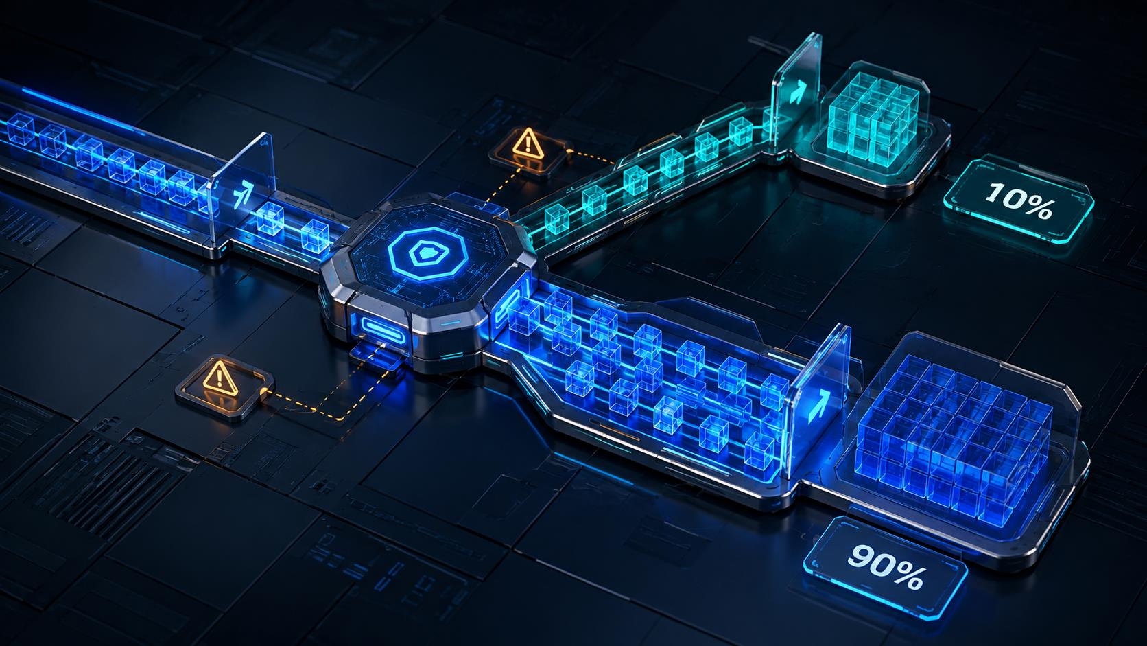 API中轉小流量切分 3D 科技渲染