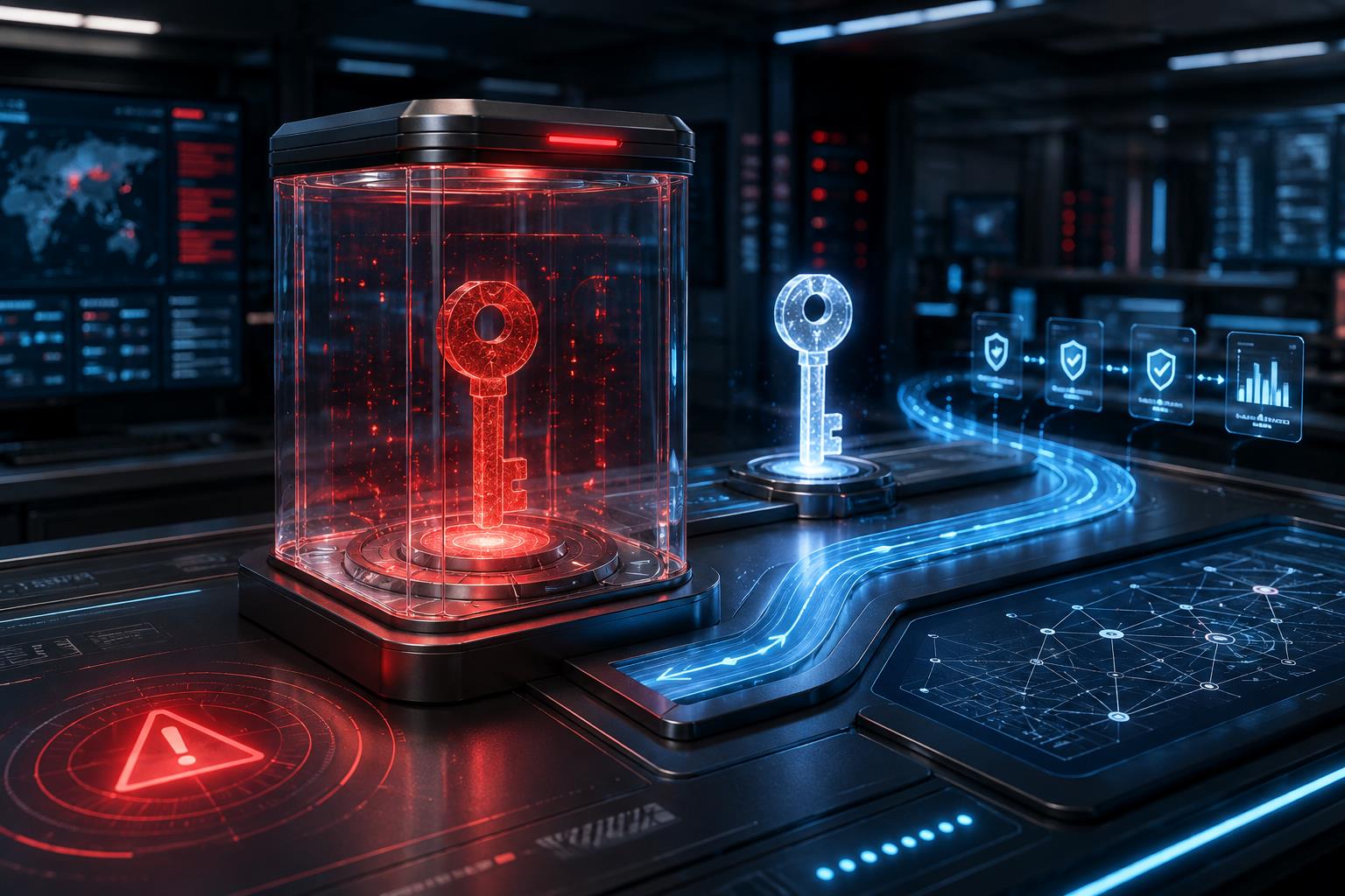 API Key 泄露應急三維科技圖